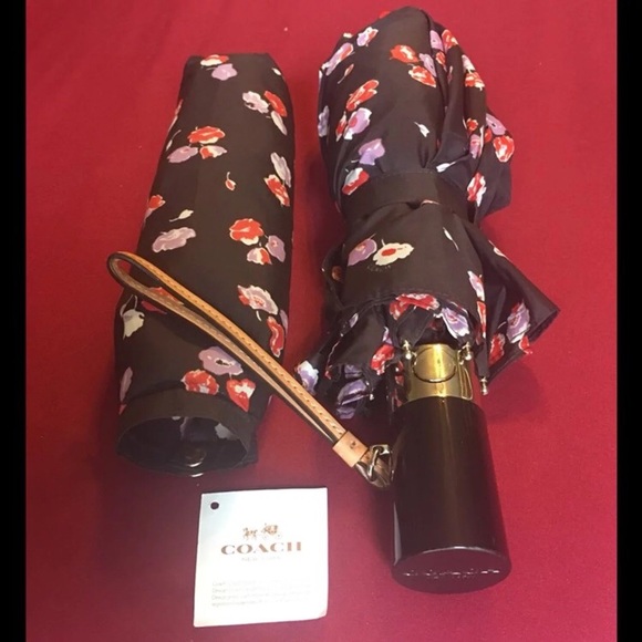 ᴄᴏᴀᴄʜ ʙʟᴀᴄᴋ ғʟᴏʀᴀʟ ʀᴇᴛʀᴀᴄᴛᴀʙʟᴇ ᴜᴍʙʀᴇʟʟᴀ - Picture 2 of 8